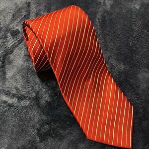 Vintage Men's Donald J Trump Signature Collection Red Striped Necktie